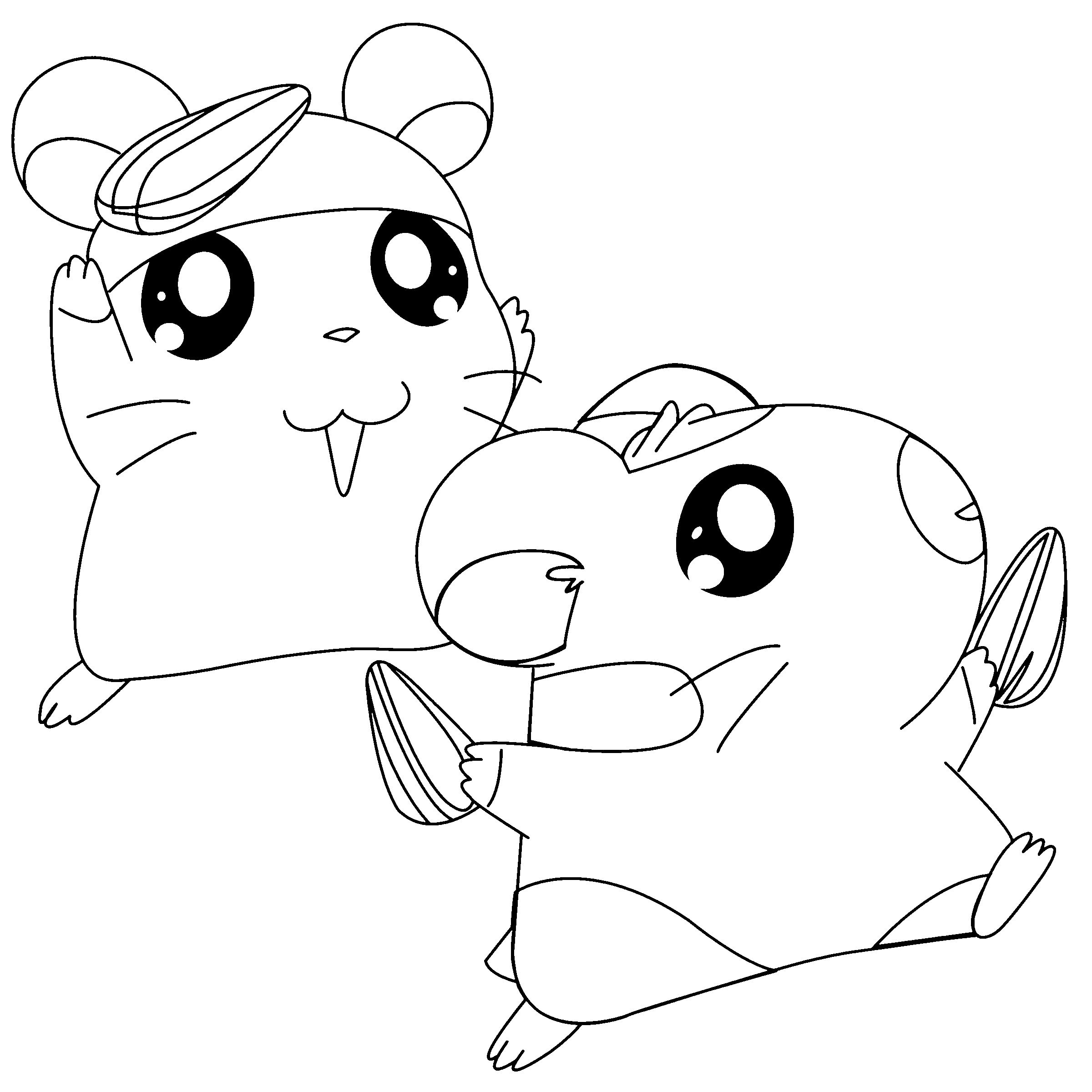 Disegno da colorare: Hamtaro (Cartoni animati) #40063 - Pagine da Colorare Stampabili Gratuite