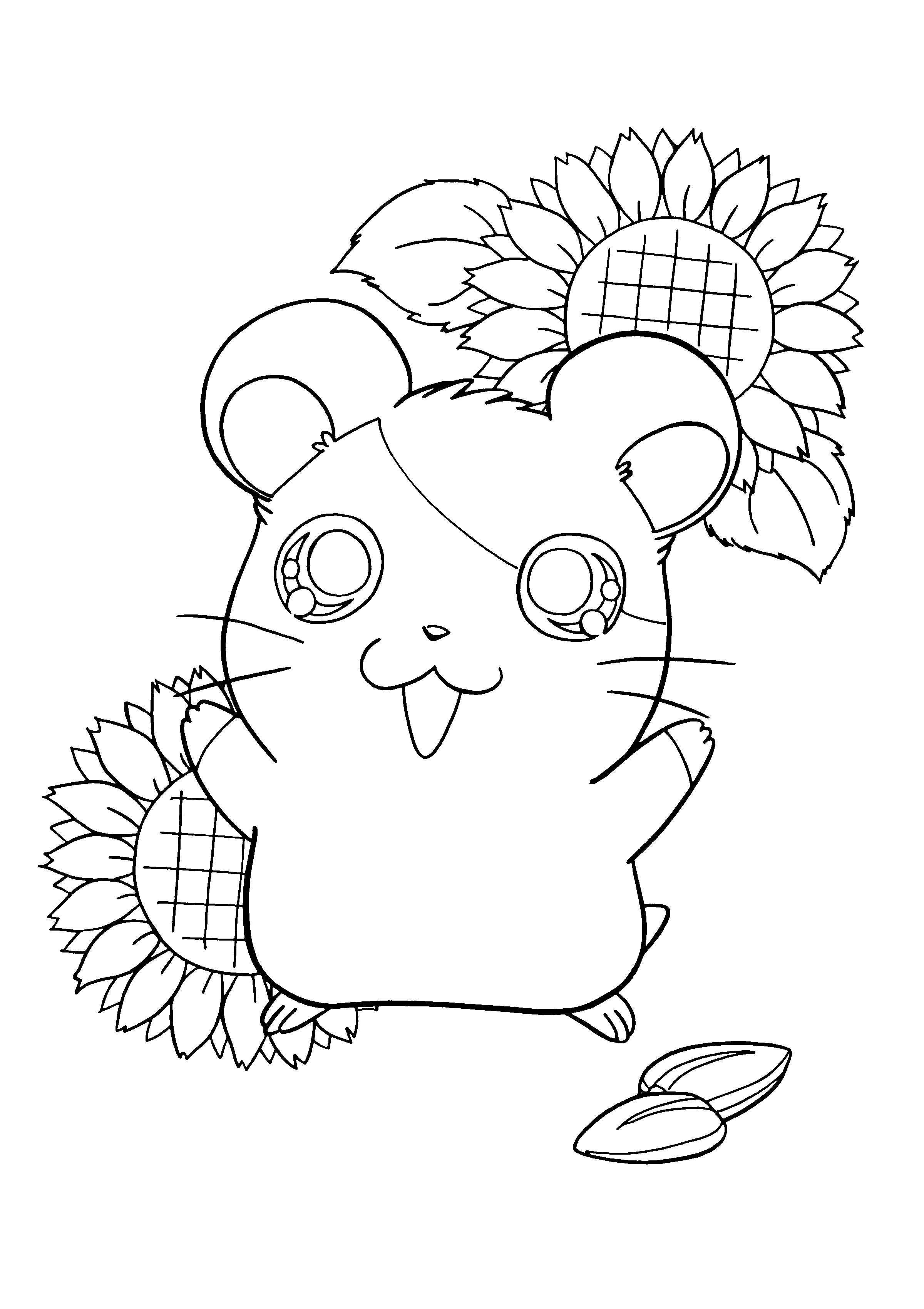 Disegno da colorare: Hamtaro (Cartoni animati) #40065 - Pagine da Colorare Stampabili Gratuite