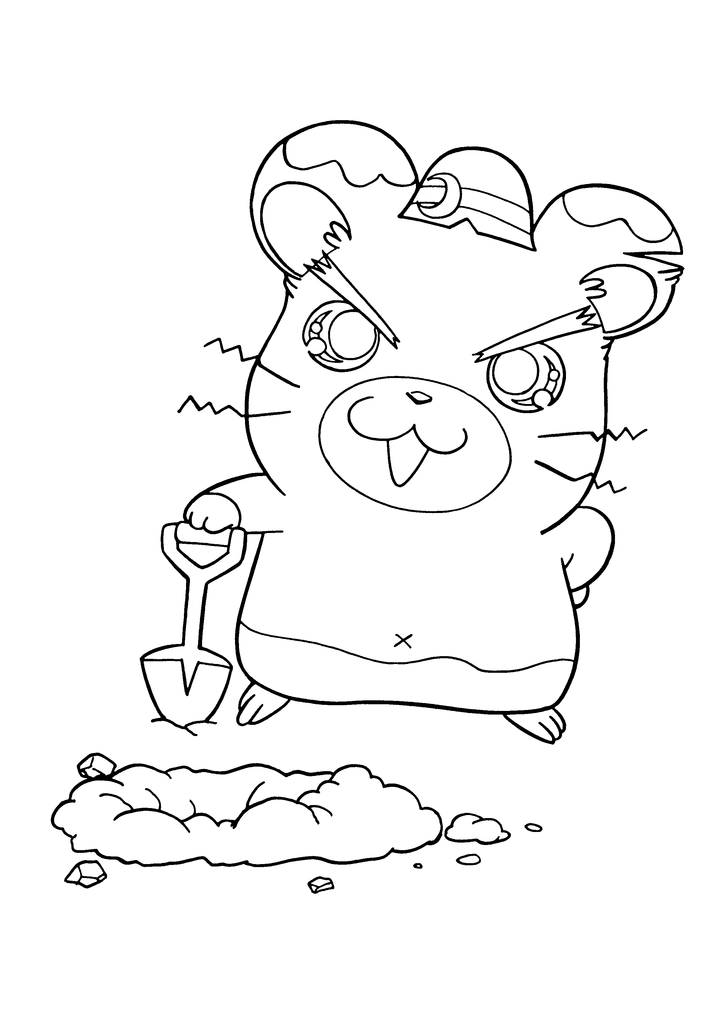 Disegno da colorare: Hamtaro (Cartoni animati) #40066 - Pagine da Colorare Stampabili Gratuite