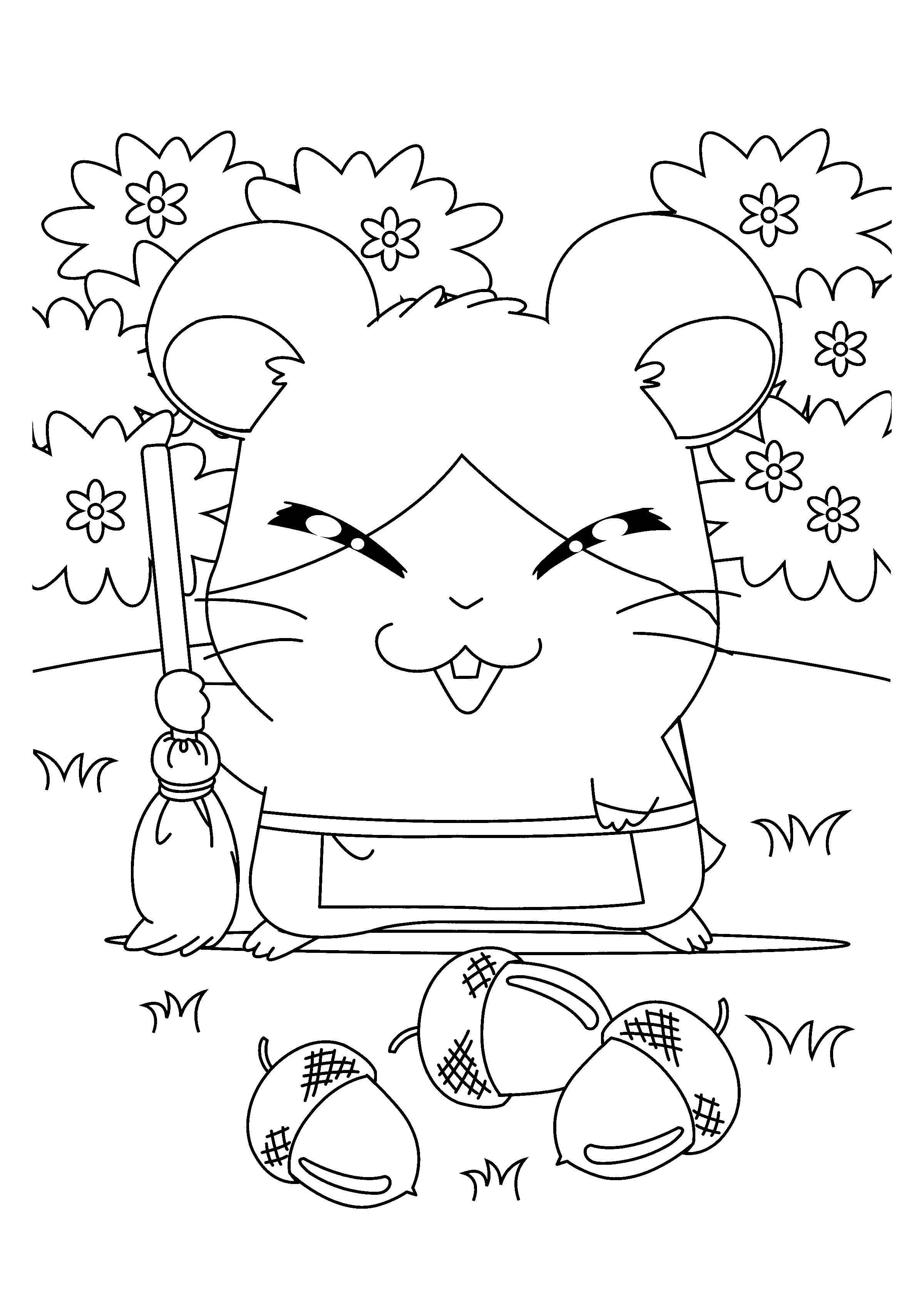 Disegno da colorare: Hamtaro (Cartoni animati) #40071 - Pagine da Colorare Stampabili Gratuite