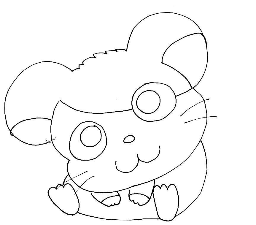 Disegno da colorare: Hamtaro (Cartoni animati) #40075 - Pagine da Colorare Stampabili Gratuite