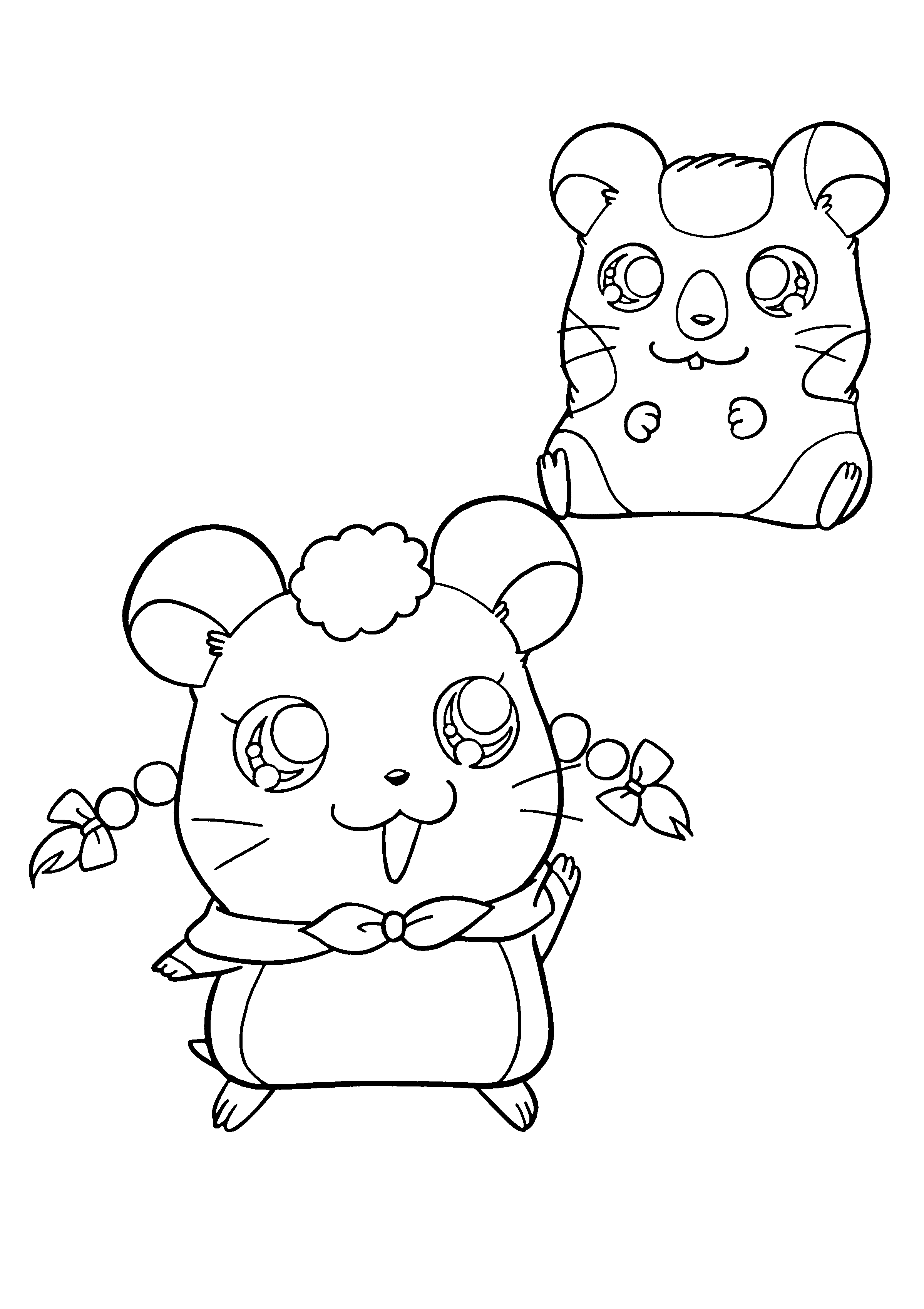 Disegno da colorare: Hamtaro (Cartoni animati) #40090 - Pagine da Colorare Stampabili Gratuite