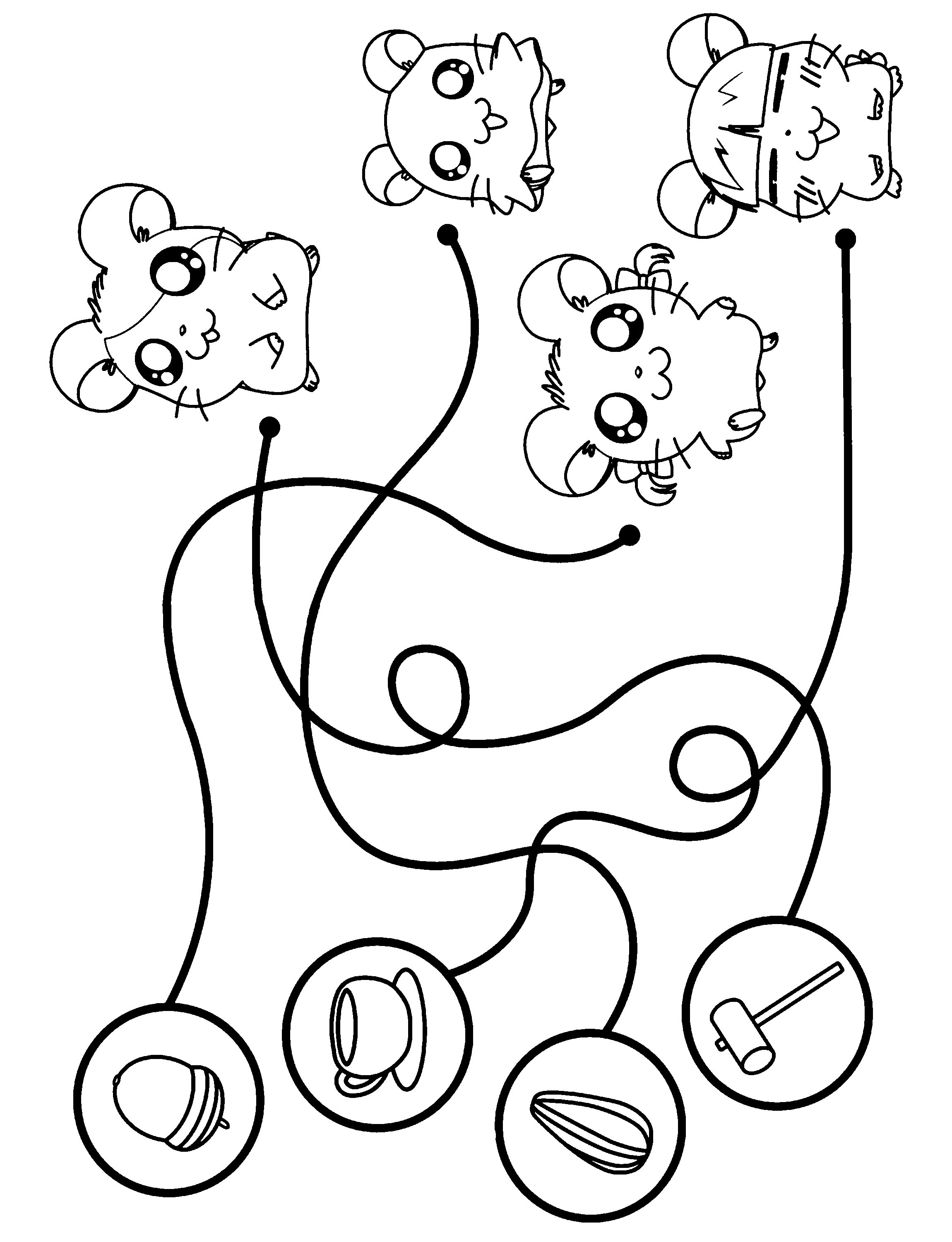 Disegno da colorare: Hamtaro (Cartoni animati) #40093 - Pagine da Colorare Stampabili Gratuite