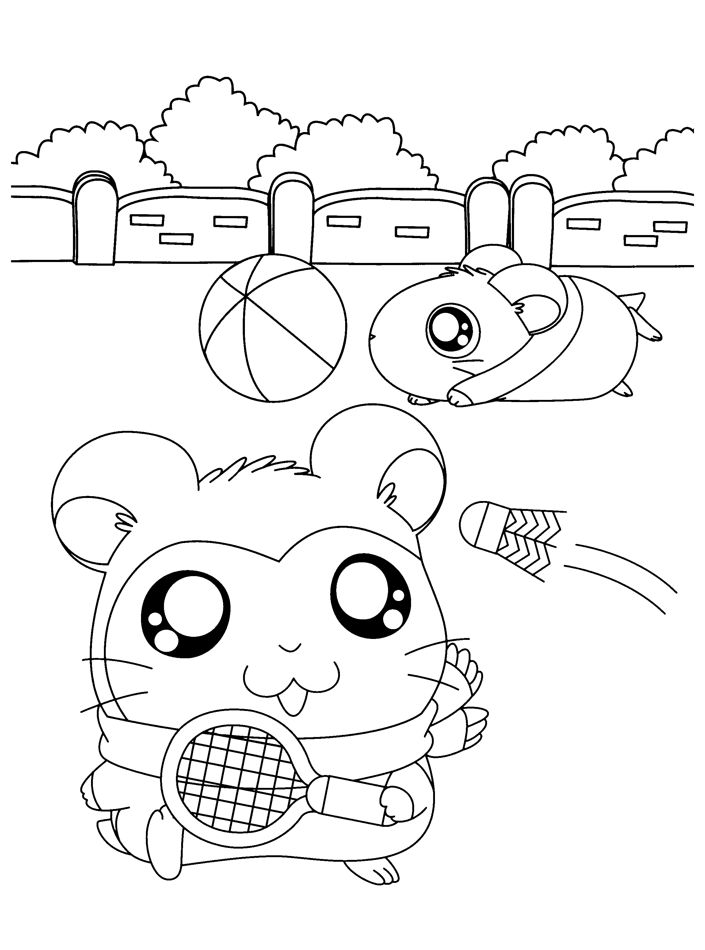 Disegno da colorare: Hamtaro (Cartoni animati) #40098 - Pagine da Colorare Stampabili Gratuite