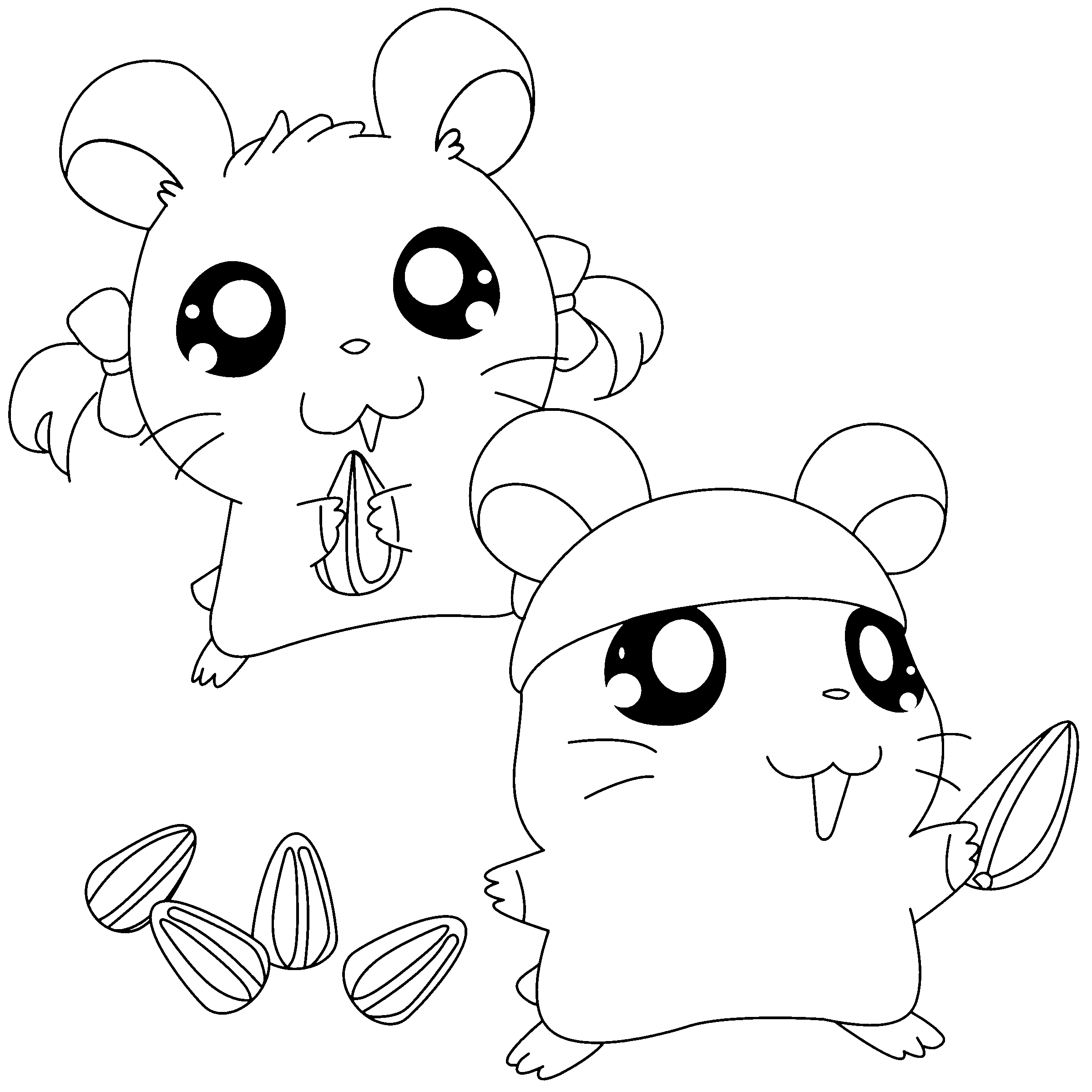 Disegno da colorare: Hamtaro (Cartoni animati) #40100 - Pagine da Colorare Stampabili Gratuite