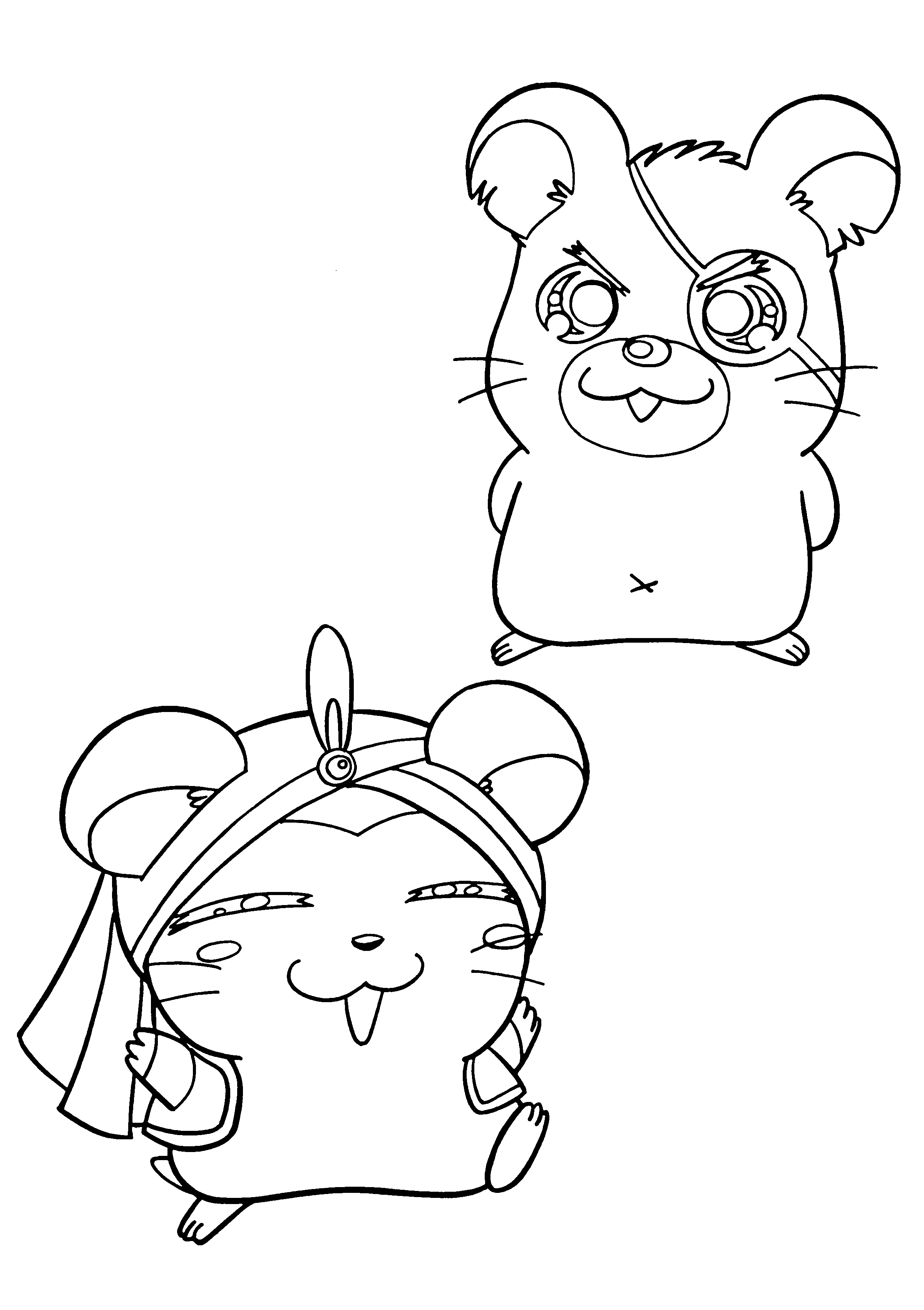 Disegno da colorare: Hamtaro (Cartoni animati) #40106 - Pagine da Colorare Stampabili Gratuite