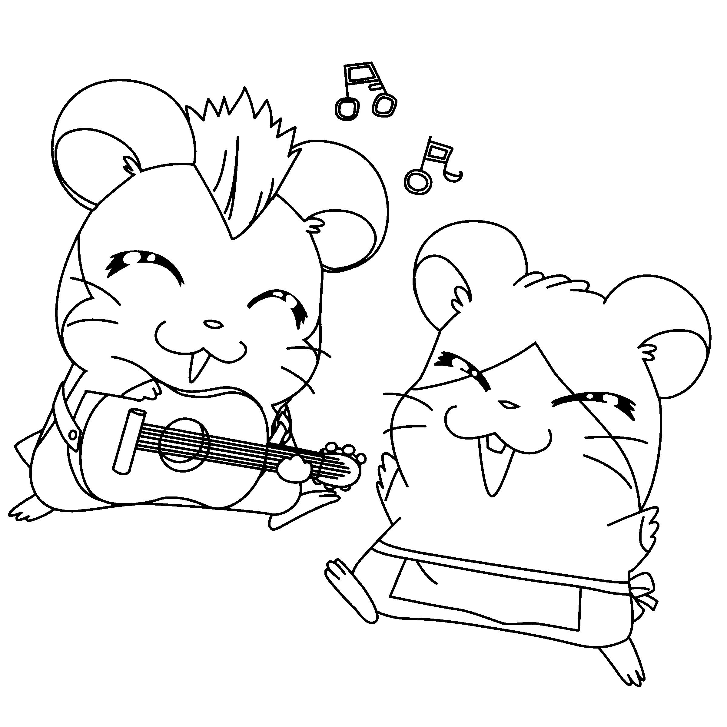 Disegno da colorare: Hamtaro (Cartoni animati) #40108 - Pagine da Colorare Stampabili Gratuite