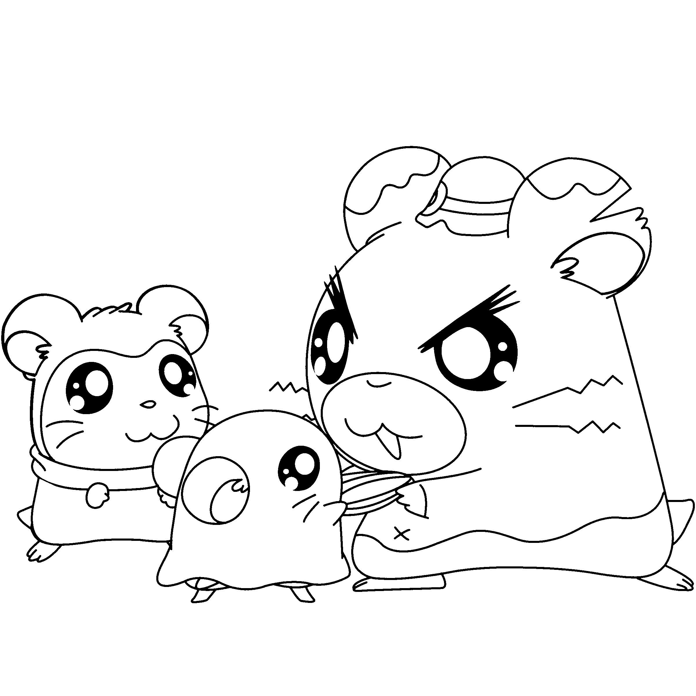 Disegno da colorare: Hamtaro (Cartoni animati) #40110 - Pagine da Colorare Stampabili Gratuite