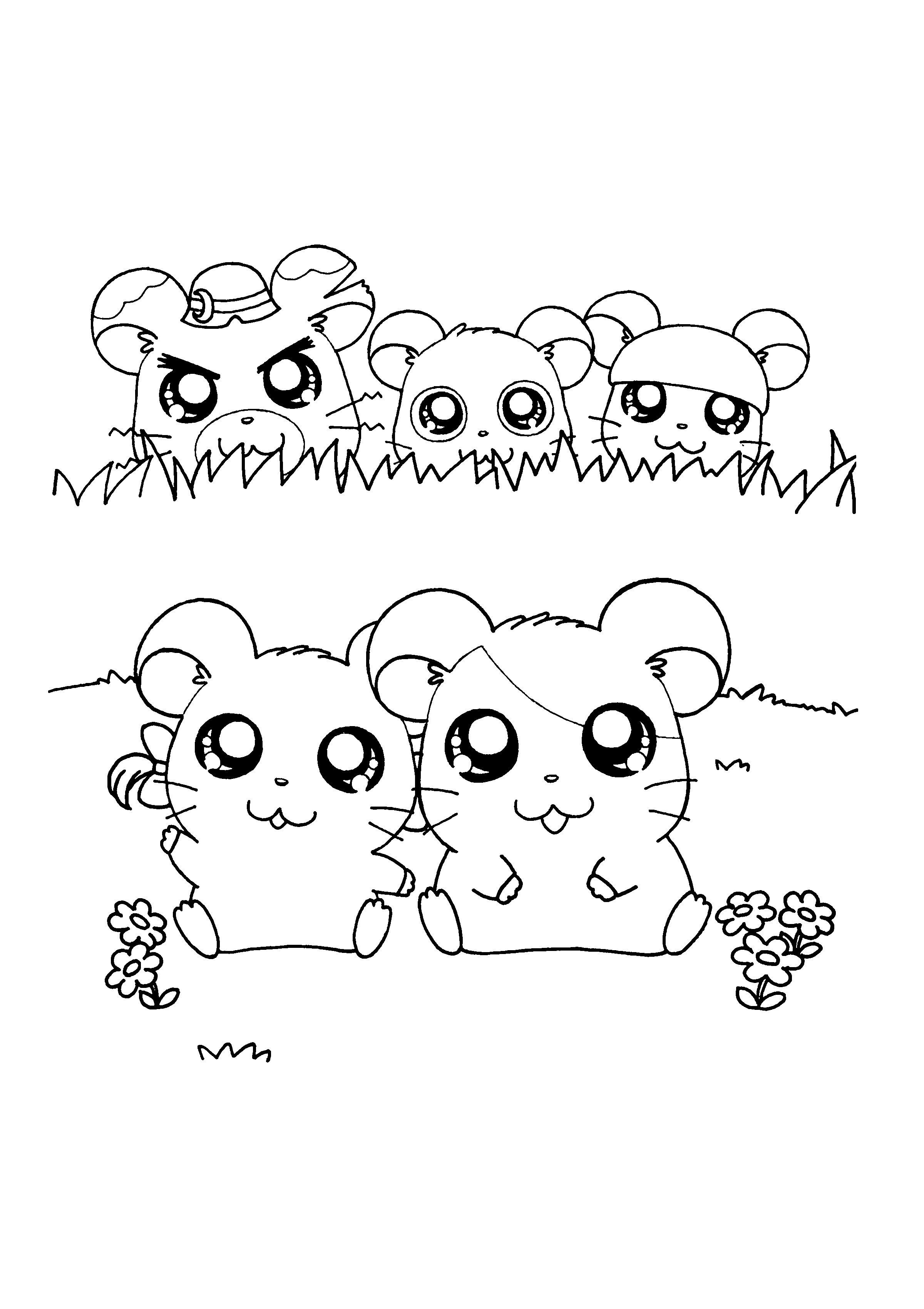 Disegno da colorare: Hamtaro (Cartoni animati) #40124 - Pagine da Colorare Stampabili Gratuite