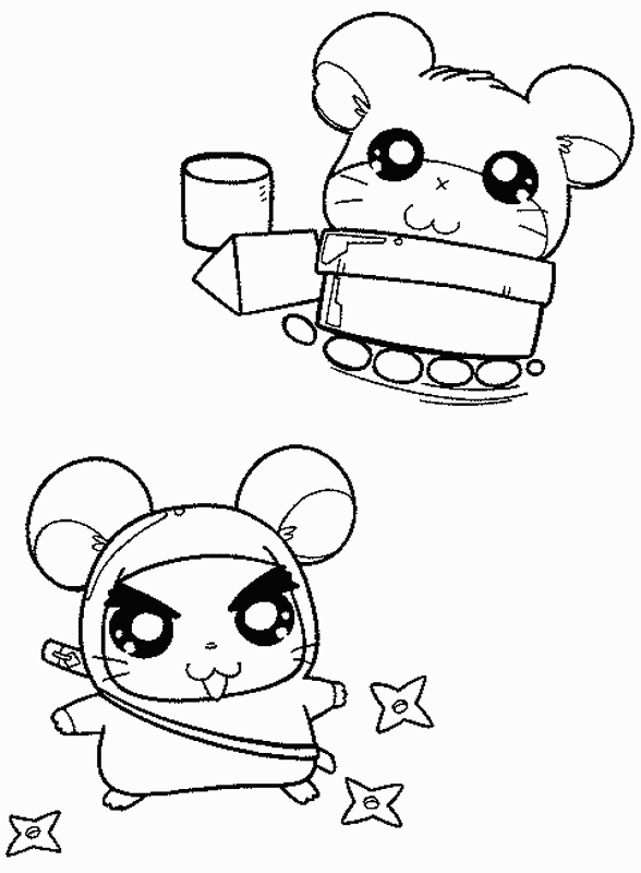 Disegno da colorare: Hamtaro (Cartoni animati) #40129 - Pagine da Colorare Stampabili Gratuite