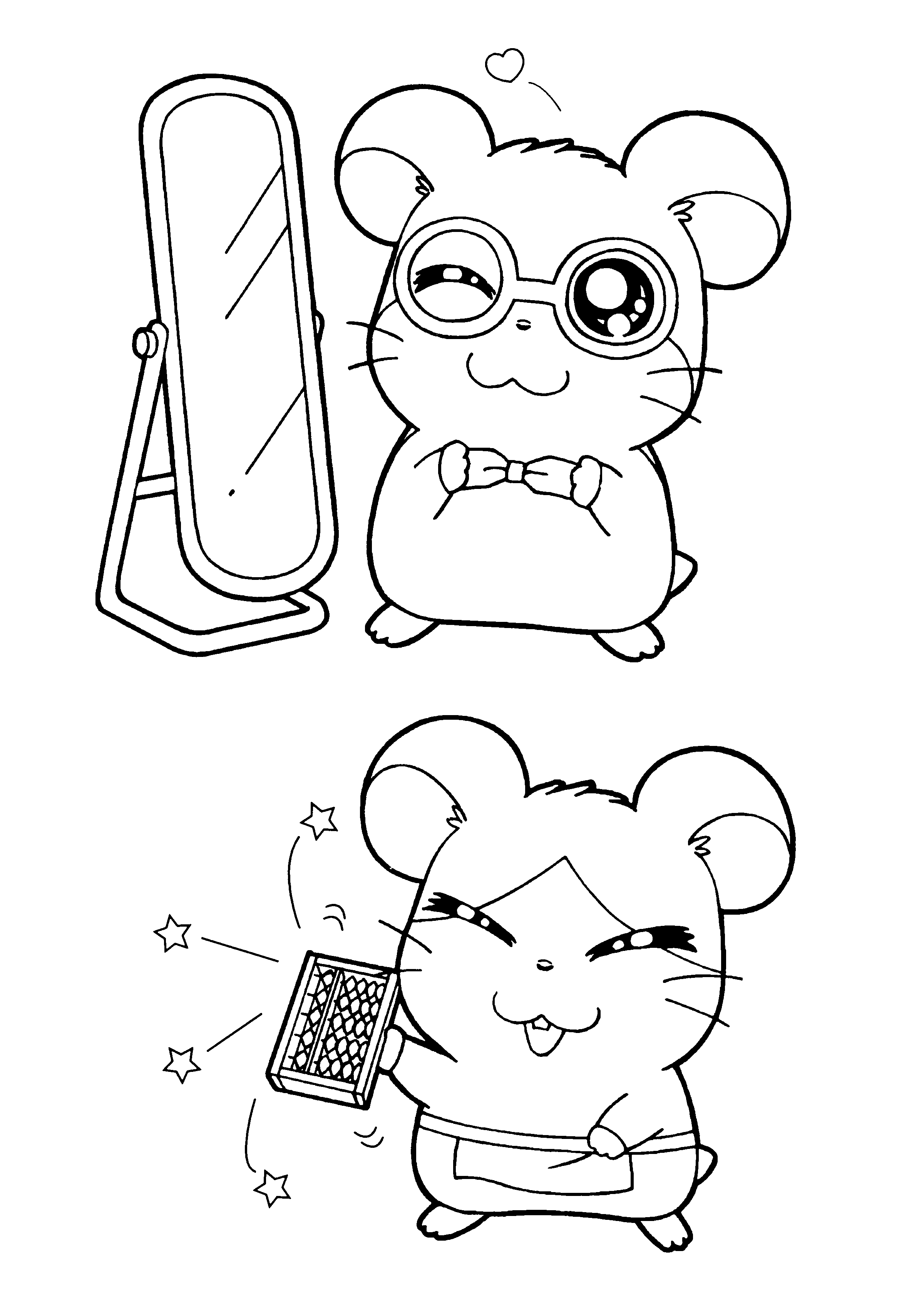 Disegno da colorare: Hamtaro (Cartoni animati) #40137 - Pagine da Colorare Stampabili Gratuite