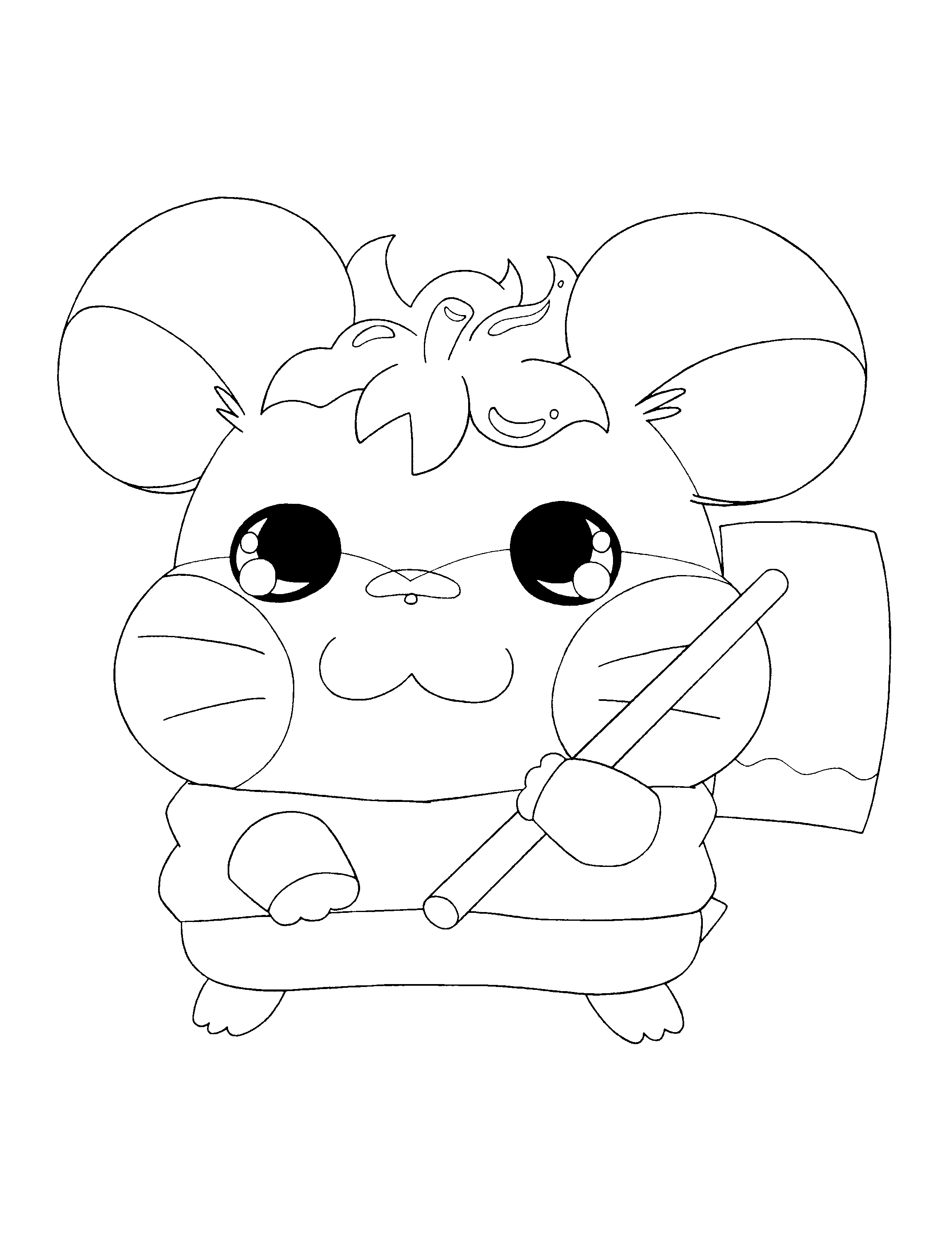 Disegno da colorare: Hamtaro (Cartoni animati) #40138 - Pagine da Colorare Stampabili Gratuite