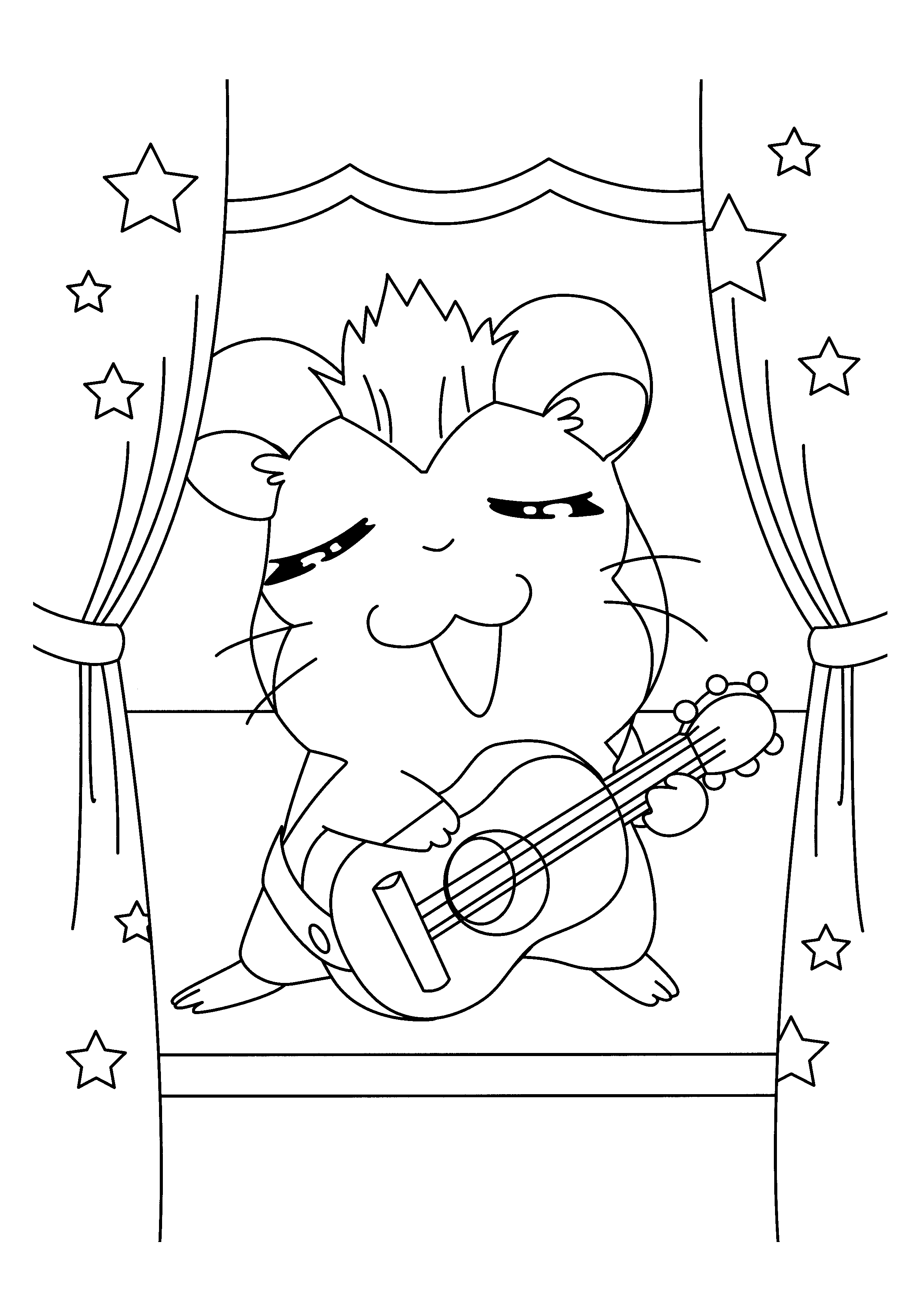 Disegno da colorare: Hamtaro (Cartoni animati) #40144 - Pagine da Colorare Stampabili Gratuite