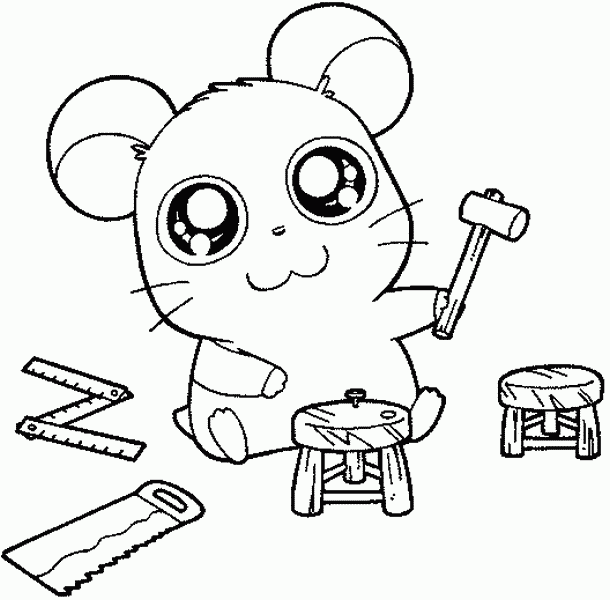 Disegno da colorare: Hamtaro (Cartoni animati) #40146 - Pagine da Colorare Stampabili Gratuite