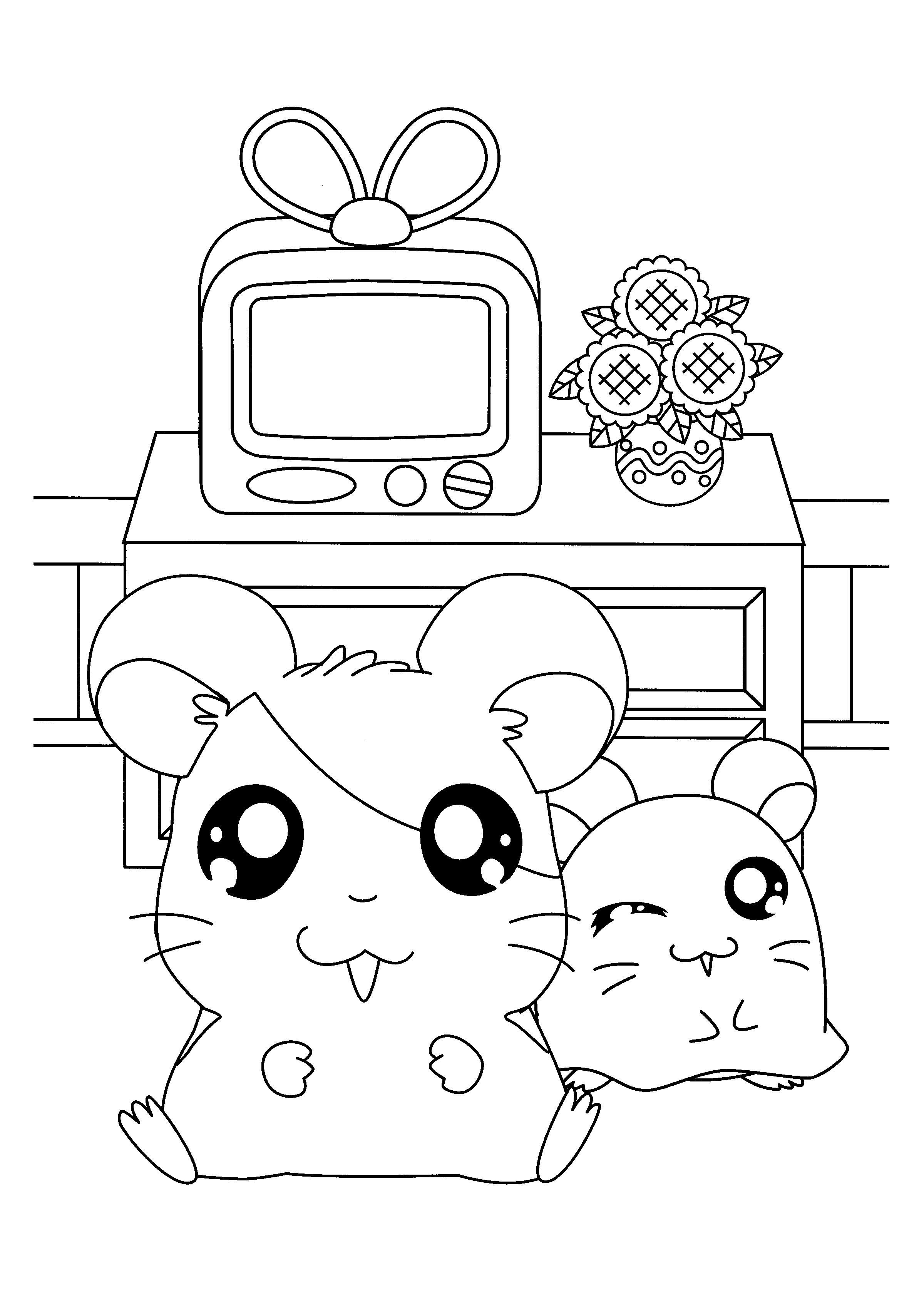 Disegno da colorare: Hamtaro (Cartoni animati) #40179 - Pagine da Colorare Stampabili Gratuite