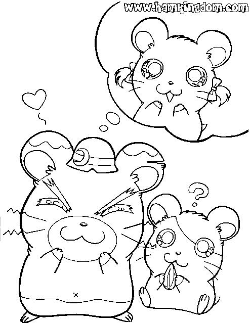 Disegno da colorare: Hamtaro (Cartoni animati) #40187 - Pagine da Colorare Stampabili Gratuite