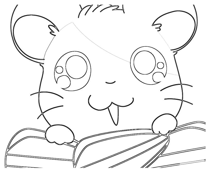 Disegno da colorare: Hamtaro (Cartoni animati) #40193 - Pagine da Colorare Stampabili Gratuite