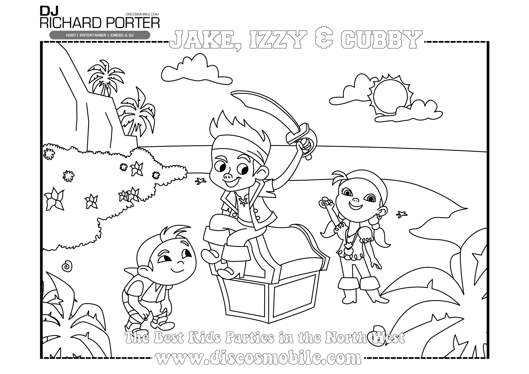 Disegno da colorare: Jake e i pirati dell'isola che non c'è (Cartoni animati) #42513 - Pagine da Colorare Stampabili Gratuite