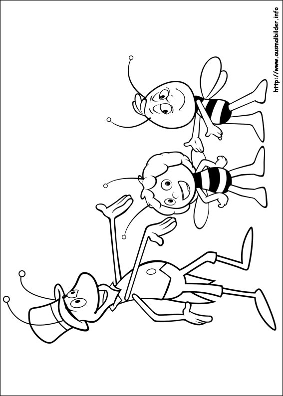 Disegno da colorare: L'ape Maya (Cartoni animati) #28391 - Pagine da Colorare Stampabili Gratuite