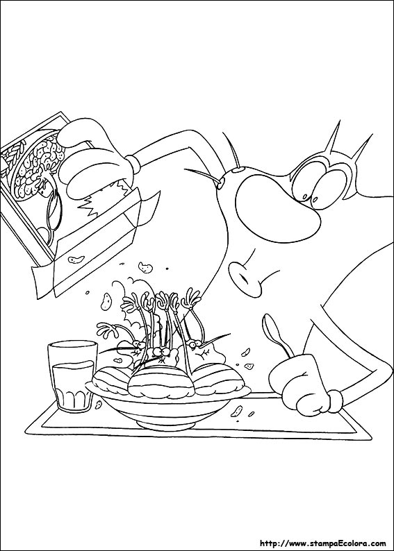 Disegno da colorare: Oggy e gli scarafaggi (Cartoni animati) #37858 - Pagine da Colorare Stampabili Gratuite