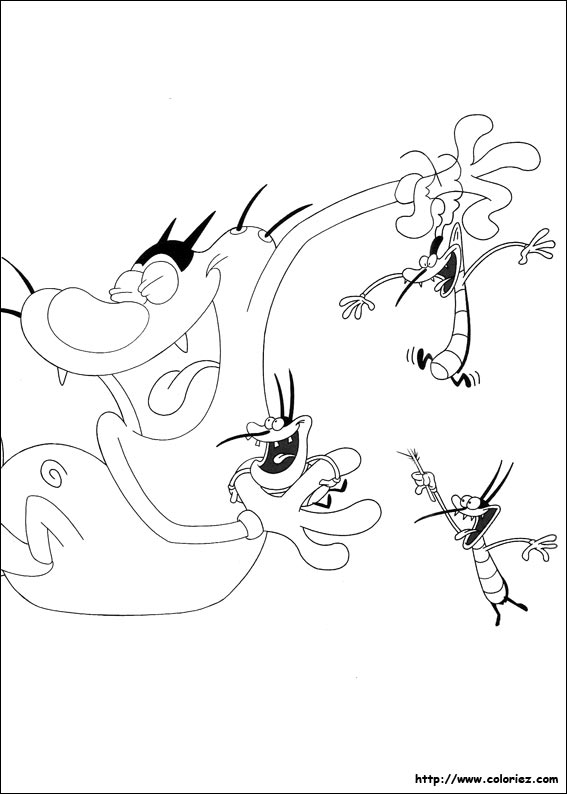 Disegno da colorare: Oggy e gli scarafaggi (Cartoni animati) #37865 - Pagine da Colorare Stampabili Gratuite