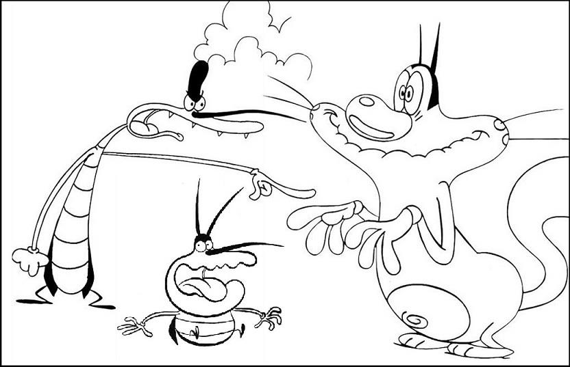 Disegno da colorare: Oggy e gli scarafaggi (Cartoni animati) #37873 - Pagine da Colorare Stampabili Gratuite