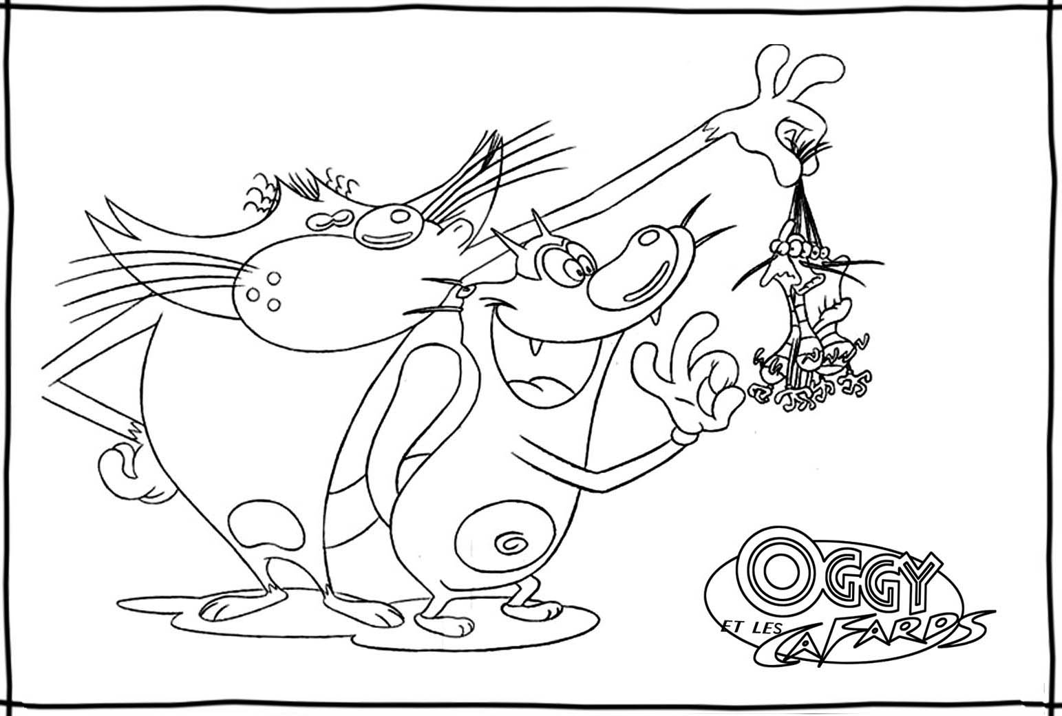 Disegno da colorare: Oggy e gli scarafaggi (Cartoni animati) #37878 - Pagine da Colorare Stampabili Gratuite