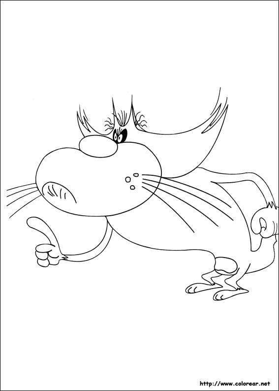 Disegno da colorare: Oggy e gli scarafaggi (Cartoni animati) #37883 - Pagine da Colorare Stampabili Gratuite
