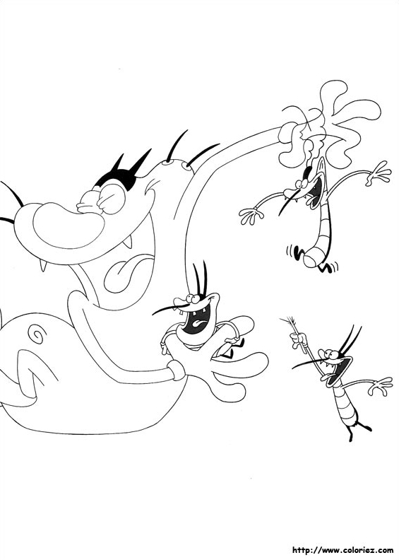 Disegno da colorare: Oggy e gli scarafaggi (Cartoni animati) #37913 - Pagine da Colorare Stampabili Gratuite