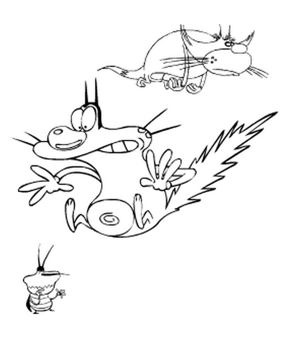 Disegno da colorare: Oggy e gli scarafaggi (Cartoni animati) #37955 - Pagine da Colorare Stampabili Gratuite