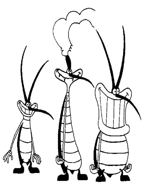 Disegno da colorare: Oggy e gli scarafaggi (Cartoni animati) #38017 - Pagine da Colorare Stampabili Gratuite
