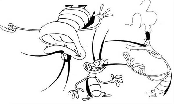 Disegno da colorare: Oggy e gli scarafaggi (Cartoni animati) #38024 - Pagine da Colorare Stampabili Gratuite