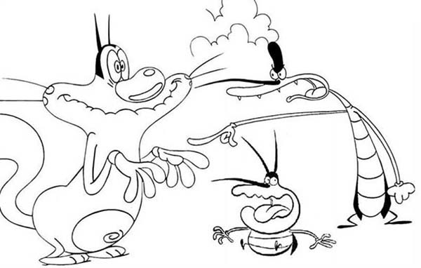 Disegno da colorare: Oggy e gli scarafaggi (Cartoni animati) #38036 - Pagine da Colorare Stampabili Gratuite