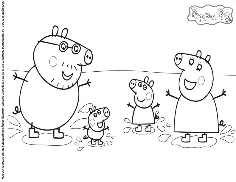 Disegno da colorare: Peppa Pig (Cartoni animati) #44021 - Pagine da Colorare Stampabili Gratuite