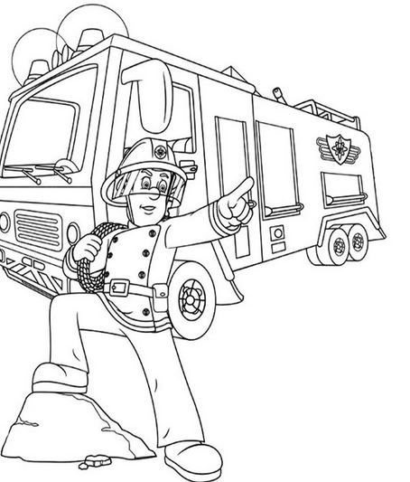 Disegno da colorare: Sam il pompiere (Cartoni animati) #39828 - Pagine da Colorare Stampabili Gratuite