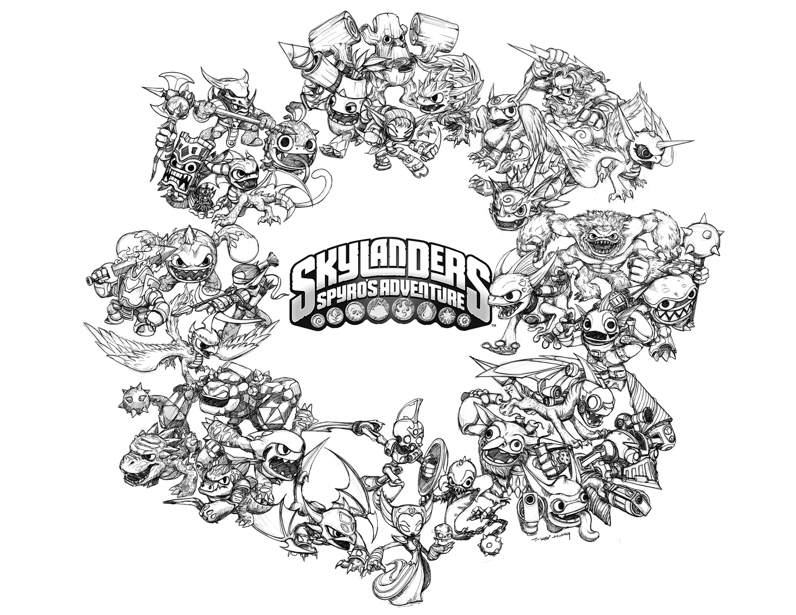 Disegno da colorare: Skylanders (Cartoni animati) #43385 - Pagine da Colorare Stampabili Gratuite