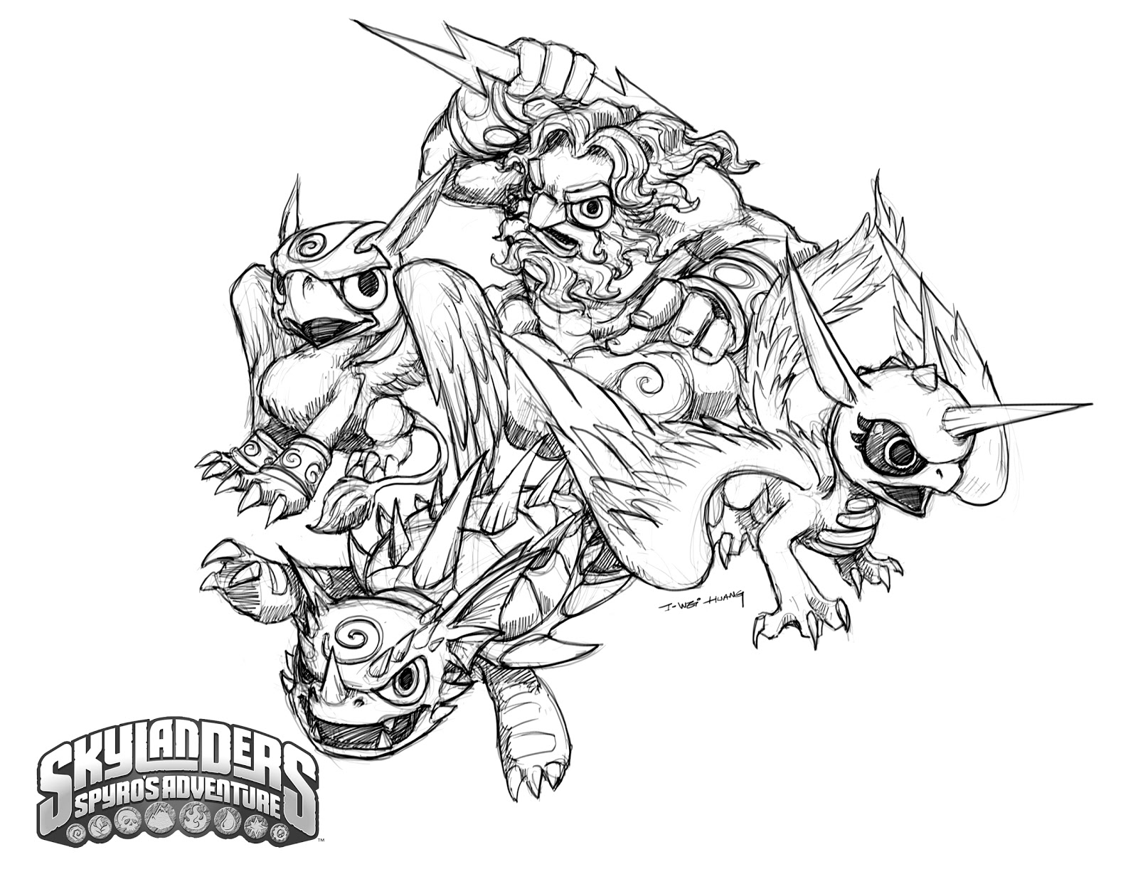 Disegno da colorare: Skylanders (Cartoni animati) #43397 - Pagine da Colorare Stampabili Gratuite