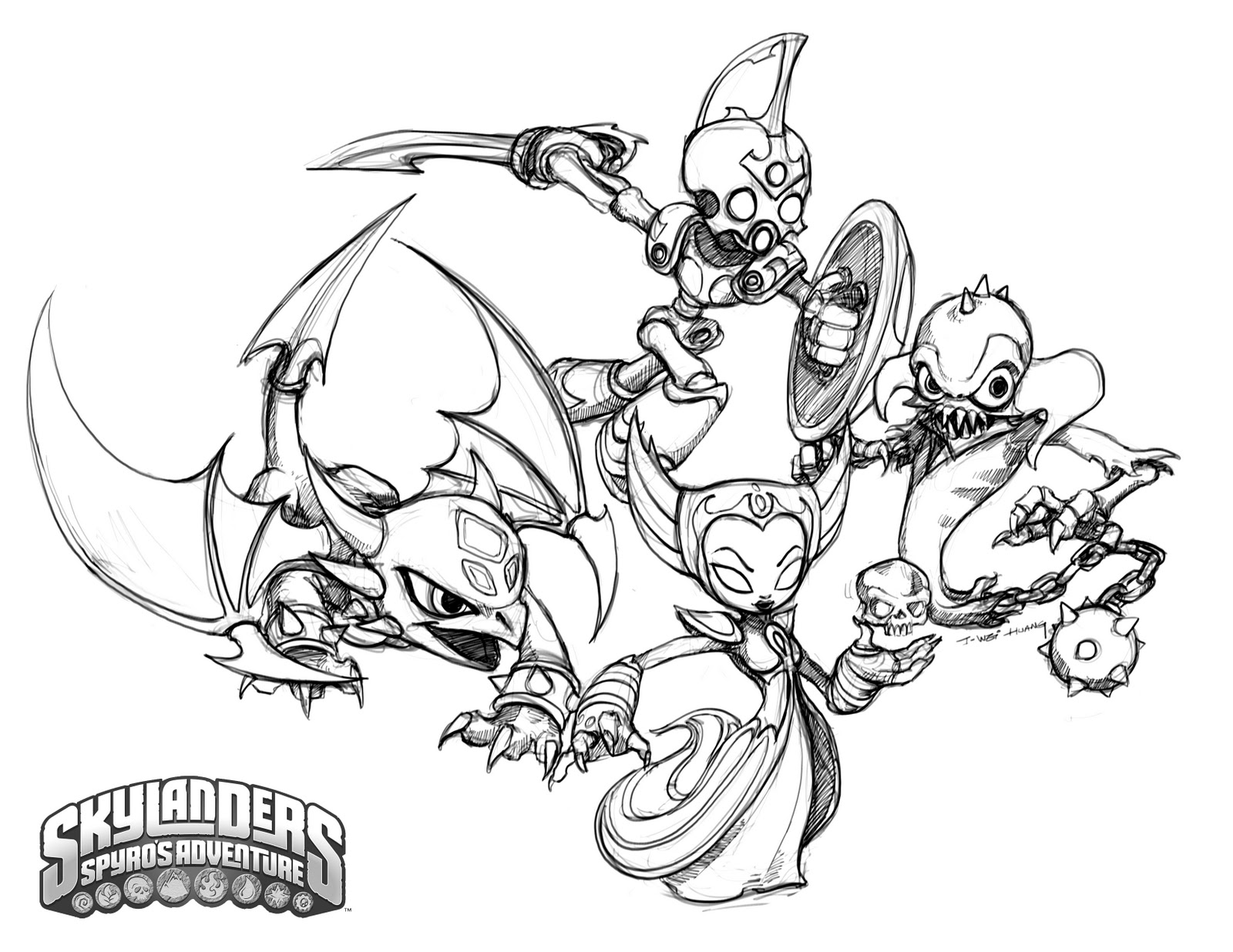 Disegno da colorare: Skylanders (Cartoni animati) #43407 - Pagine da Colorare Stampabili Gratuite