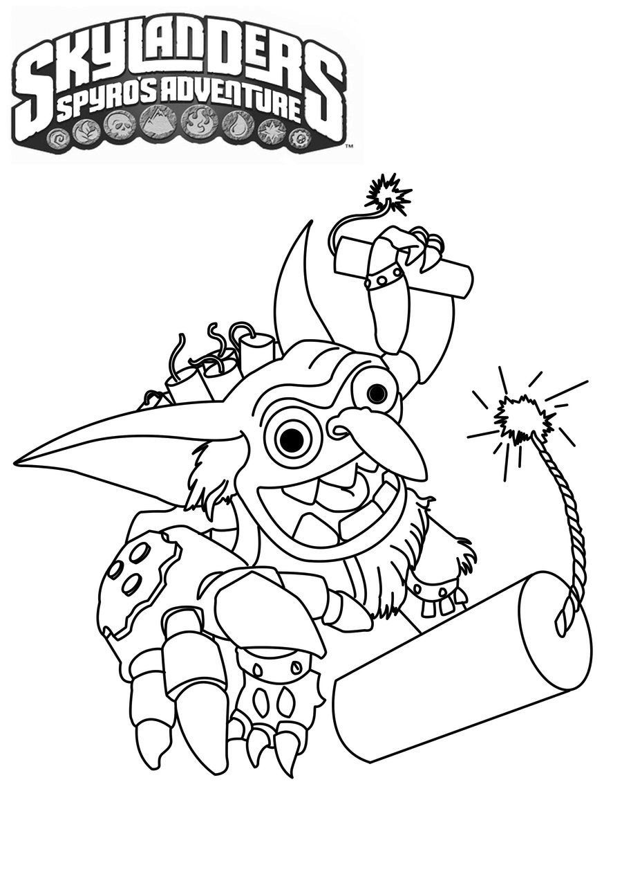 Disegno da colorare: Skylanders (Cartoni animati) #43572 - Pagine da Colorare Stampabili Gratuite