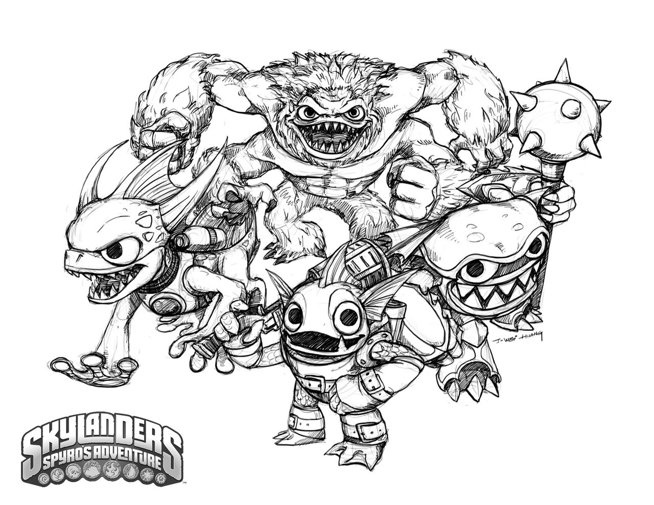 Disegno da colorare: Skylanders (Cartoni animati) #43574 - Pagine da Colorare Stampabili Gratuite