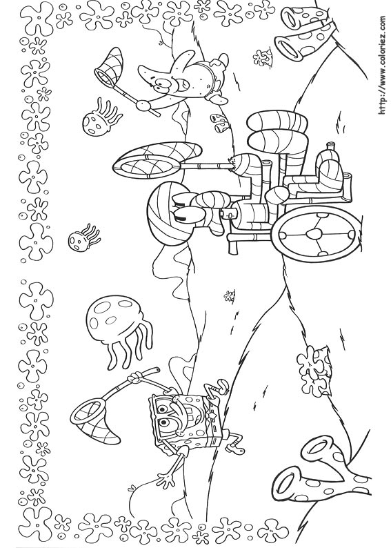 Disegno da colorare: spugna di mare (Cartoni animati) #33477 - Pagine da Colorare Stampabili Gratuite