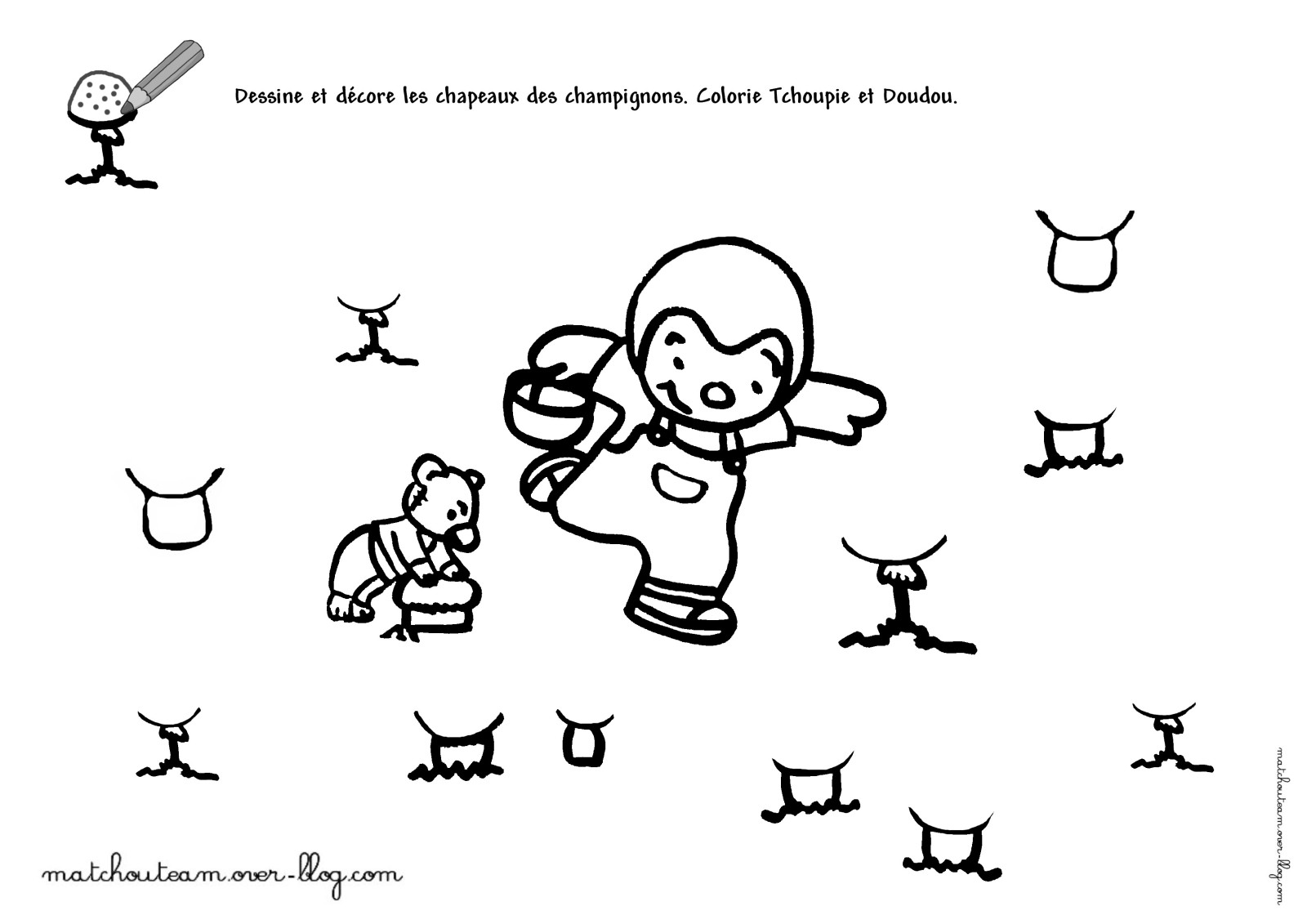 Disegno da colorare: T'choupi e Doudou (Cartoni animati) #34147 - Pagine da Colorare Stampabili Gratuite