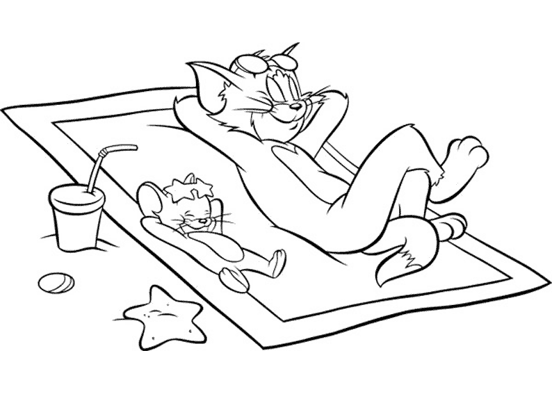 Disegno da colorare: Tom e Jerry (Cartoni animati) #24173 - Pagine da Colorare Stampabili Gratuite