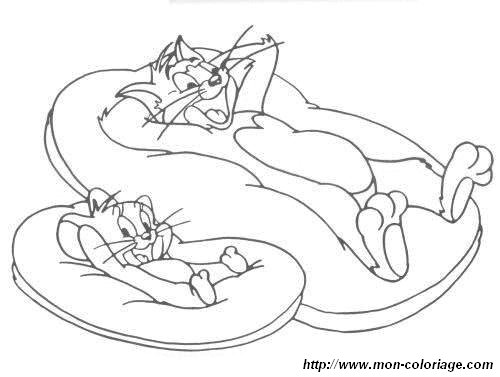 Disegno da colorare: Tom e Jerry (Cartoni animati) #24196 - Pagine da Colorare Stampabili Gratuite