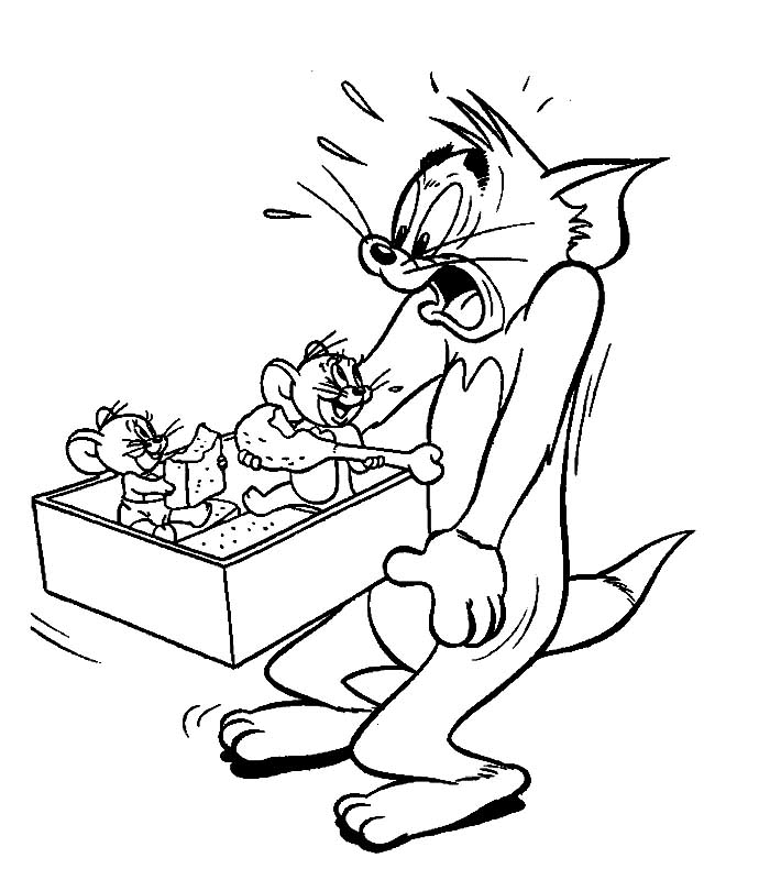 Disegno da colorare: Tom e Jerry (Cartoni animati) #24204 - Pagine da Colorare Stampabili Gratuite