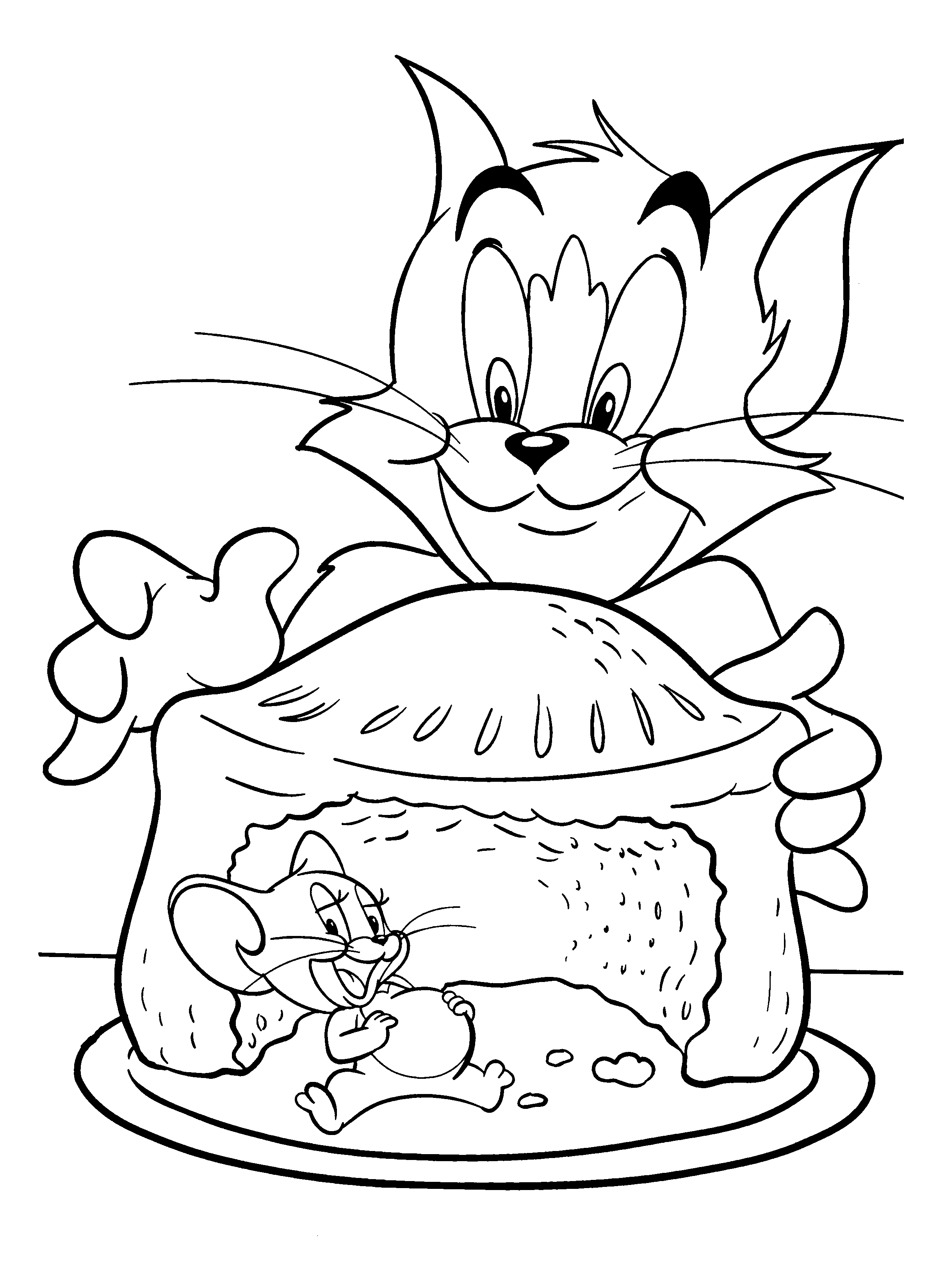 Disegno da colorare: Tom e Jerry (Cartoni animati) #24215 - Pagine da Colorare Stampabili Gratuite