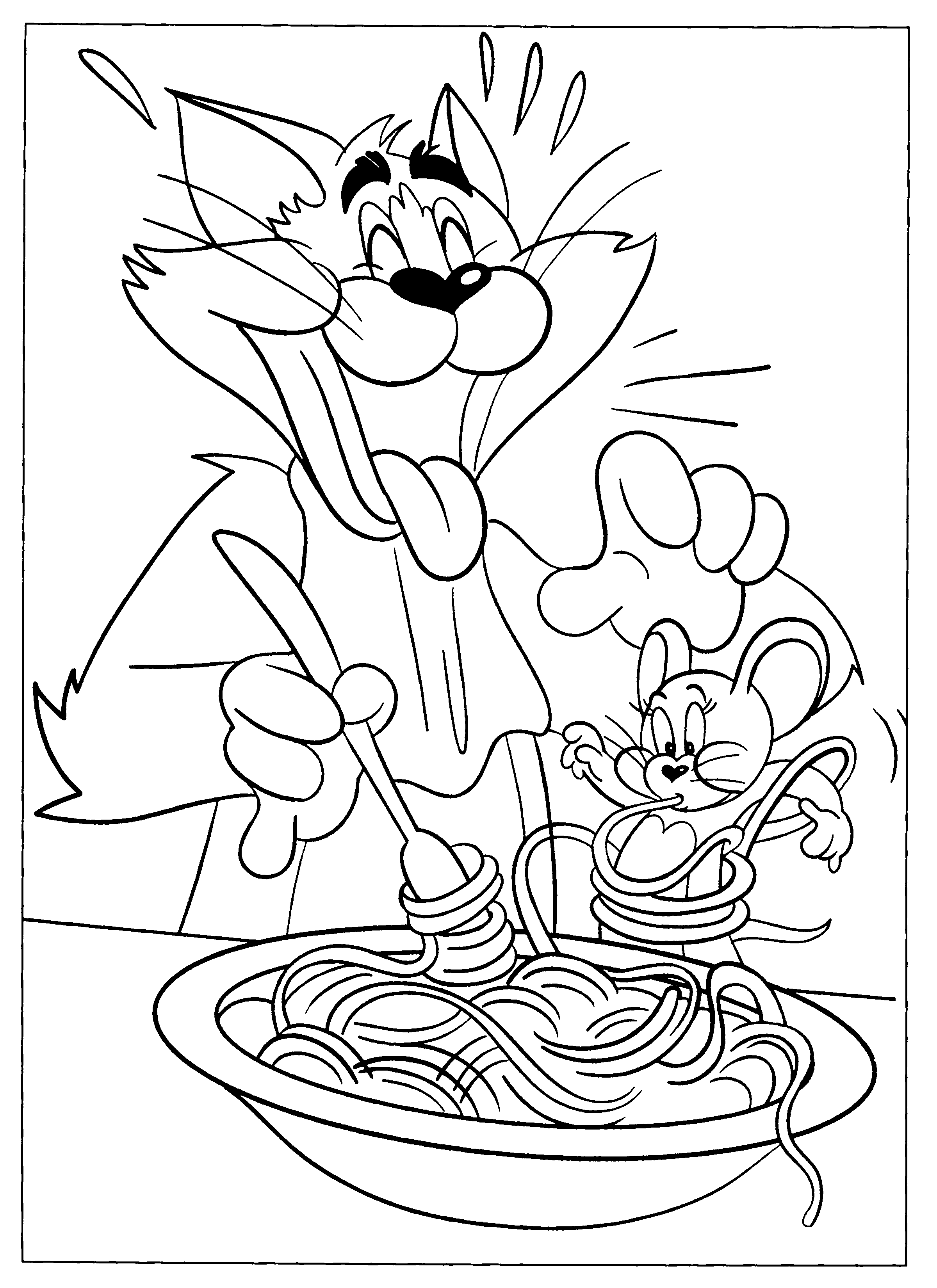 Disegno da colorare: Tom e Jerry (Cartoni animati) #24218 - Pagine da Colorare Stampabili Gratuite