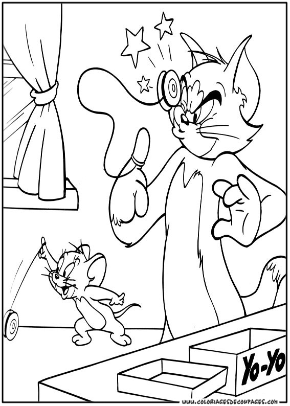 Disegno da colorare: Tom e Jerry (Cartoni animati) #24222 - Pagine da Colorare Stampabili Gratuite