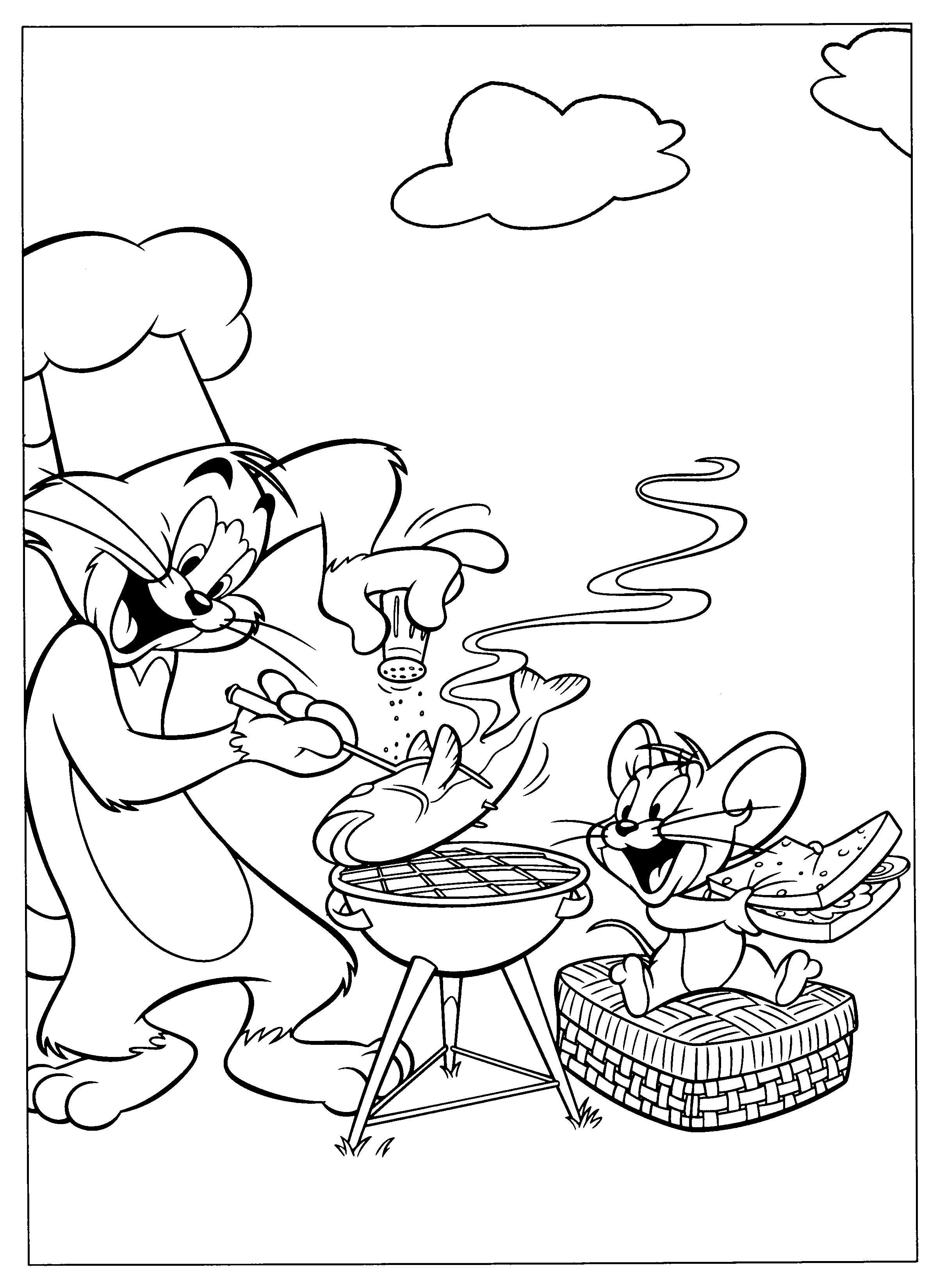 Disegno da colorare: Tom e Jerry (Cartoni animati) #24224 - Pagine da Colorare Stampabili Gratuite