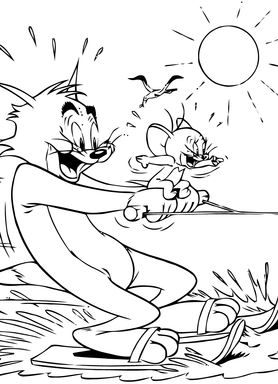 Disegno da colorare: Tom e Jerry (Cartoni animati) #24227 - Pagine da Colorare Stampabili Gratuite